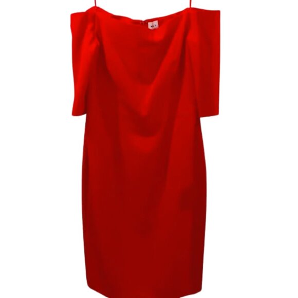 NWOT MILLY off the Shoulder Red Dress with Boning - Size 10 - Picture 1 of 1